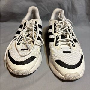 Adidas Men's Black and White Running Sneakers